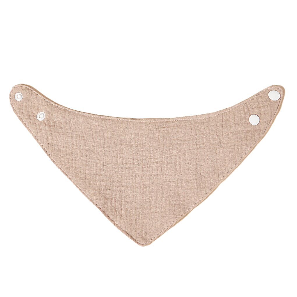 Cotton Baby Bib Portable Solid Color Replacement Snap Button Household Newborn Babies Toddlers Feeding Burp Cloth