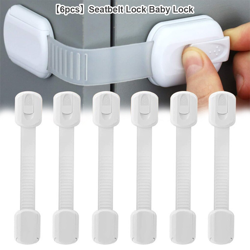6 Pieces Baby Safety Lock Drawer Cupboard Locks Kitchen Flexible Punch Free