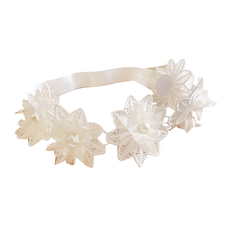 Baby Baptism Headbands Elastic Lace Headbands Bows Flowers Fashion Hairbands for Infants
