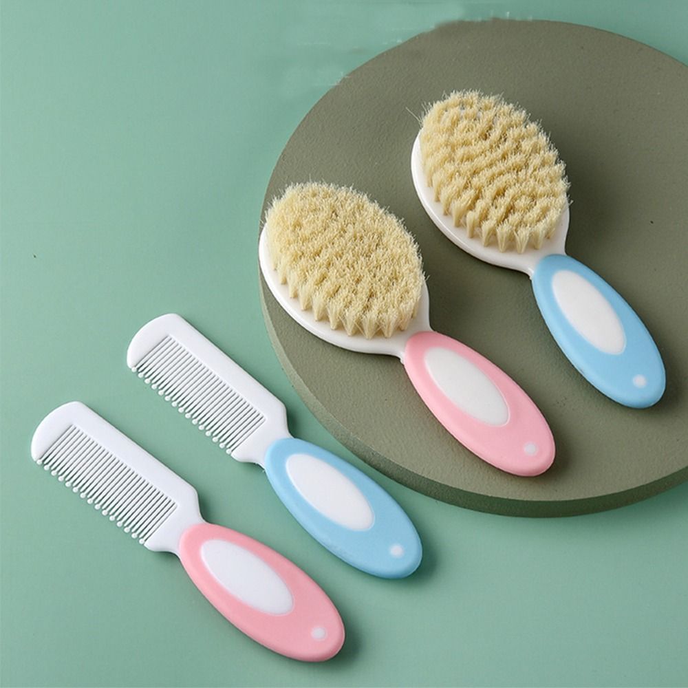 Baby Hairbrush Newborn Hair Brush Comb Brush For Baby Wool Bath Brush Set Baby Care Baby Brush