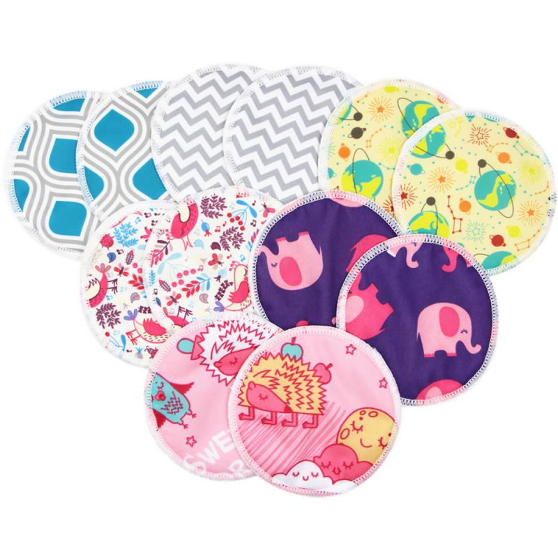 Premium Anti-overflow Breast Pad Can Be Washed Three Layers Of Bamboo Cellulose Color Milk Pad Reusable Nursing Mother Breastfee