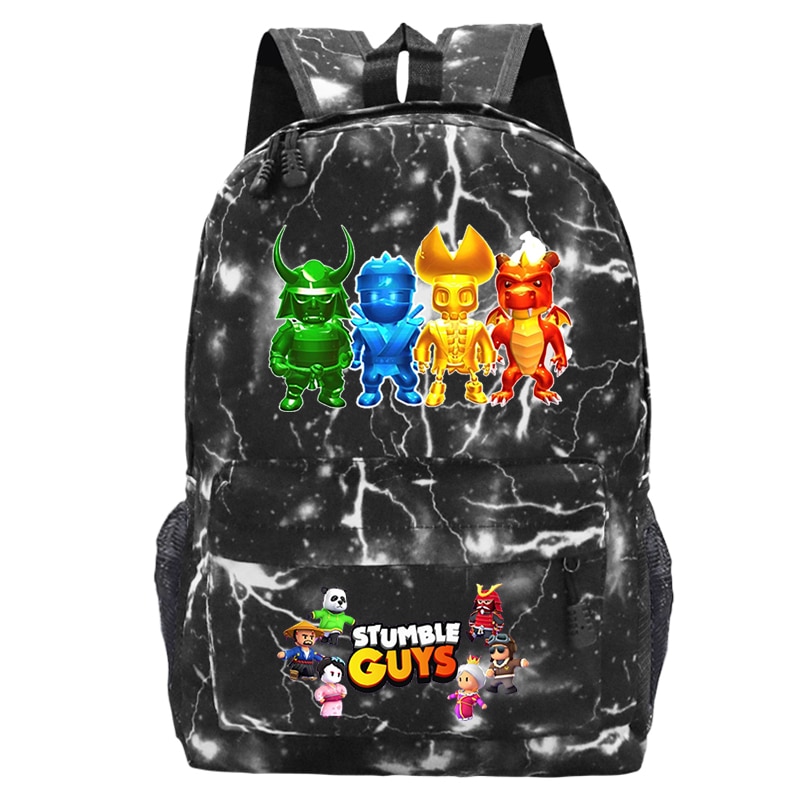 Stumble Guys Backpack Anime Back Pack Laptop Rucksack Travel School Bags For Teenage Girls Bookbag Harajuku Cartoon Knapsack