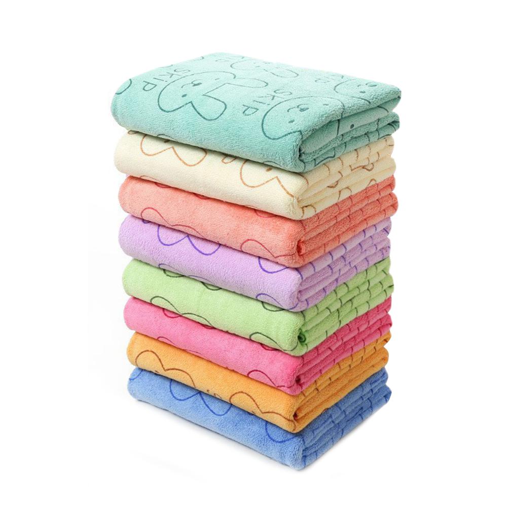 70x140cm Comfortable Quick Dry Towel Microfiber Absorbent Beach Bathroom Polyester Water-absorbing Cartoon Print Bath Towel