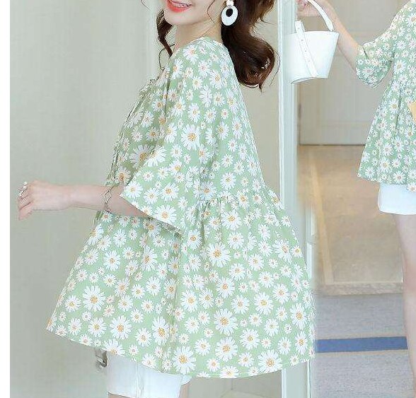 Size 2022 Maternity green Girl New Mom Loading Funny T Shirt Big Women Shirt Clothes Baby Pregnant