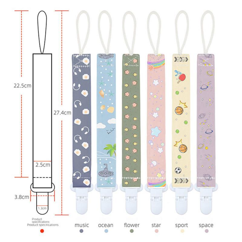 New Anti-drop Chain Clip Strong And Durable Pacifier Chain Pacifier Bottle Lanyard High Quality Material Polyester Material