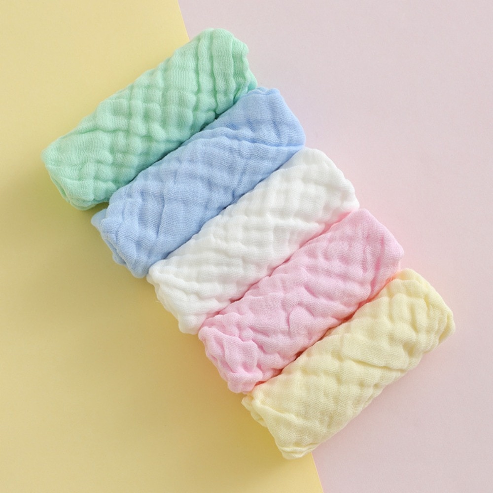 3PCS Soft Face Wipe Cotton 6 Layers Gauze Handkerchief Baby Bath Towel Square Kid Facecloth
