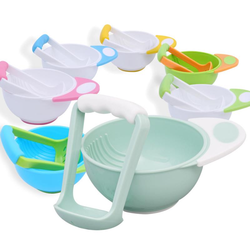 Baby Foods Grinder Feeding Food Bowl Safety Processor Kid Dish Feeder Feeding Bowl Kids Grinding Set Food Mills Tools Tableware