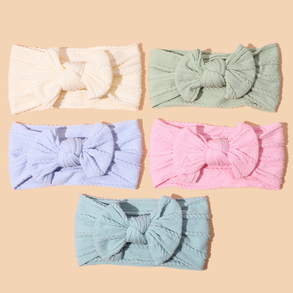 44 Colors Bow Baby Headband for Child Bowknot Newborn Headwear Cables Turban for Kids Elastic Headwrap Baby Hair Accessorie New