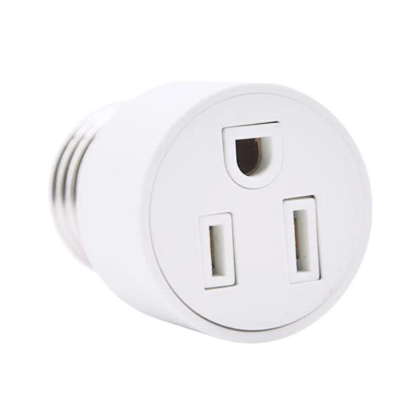 Lighting E26 Light Bulb Socket Adapter Light Bulb Plug Adapter With AC Outlet Light Bulb Socket Adapter Fit For 2/3Prong Convert
