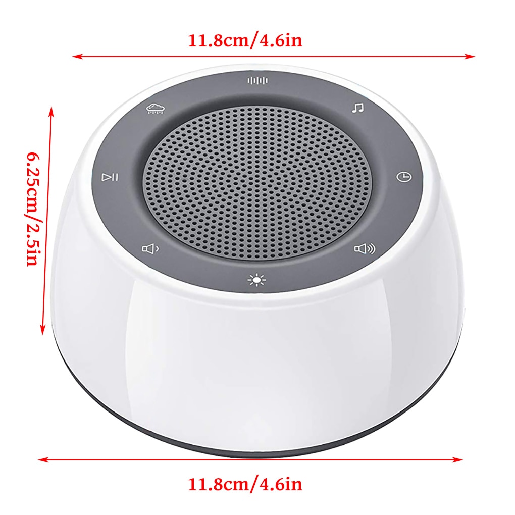 Noise Machine Rechargeable Sleeping Sound Machine Plastic 2W Light White Noise Accessory