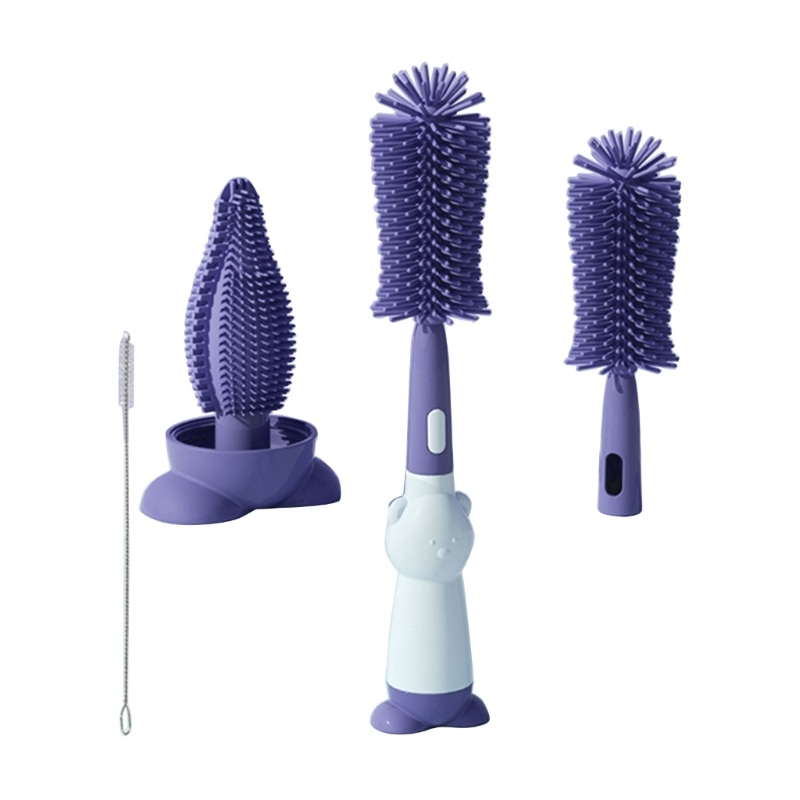 2023 New Upgraded Silicone Baby Bottle Brushes for Bottle Cleaning Cleaning Brush Soft Brush Nipple Brush Straw Cleaner