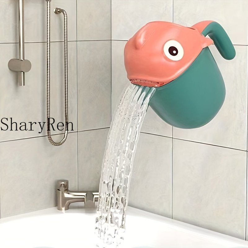 Children's Shampoo Cup, Cute Cartoon Baby Shampoo Shark Cup Bailer, Newborn Baby Toddler Bath Shampoo Shower Scoop, 6.3inch