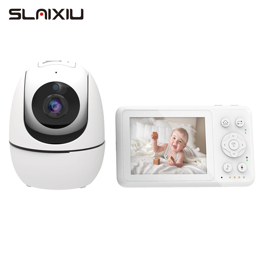 Video Baby Monitor with Camera 1500Mah Battery Temperature Sensor Lullabies Baby Camera Night Vision Temperature Monitoring