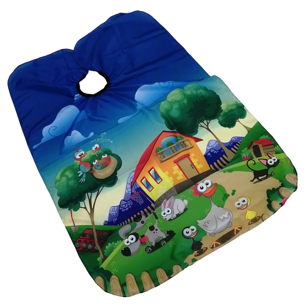 Nylon Kids Haircut Cape Portable Reusable Washable Cute Cartoon Barber Shop Hairdressing Apron Cloak Accessories