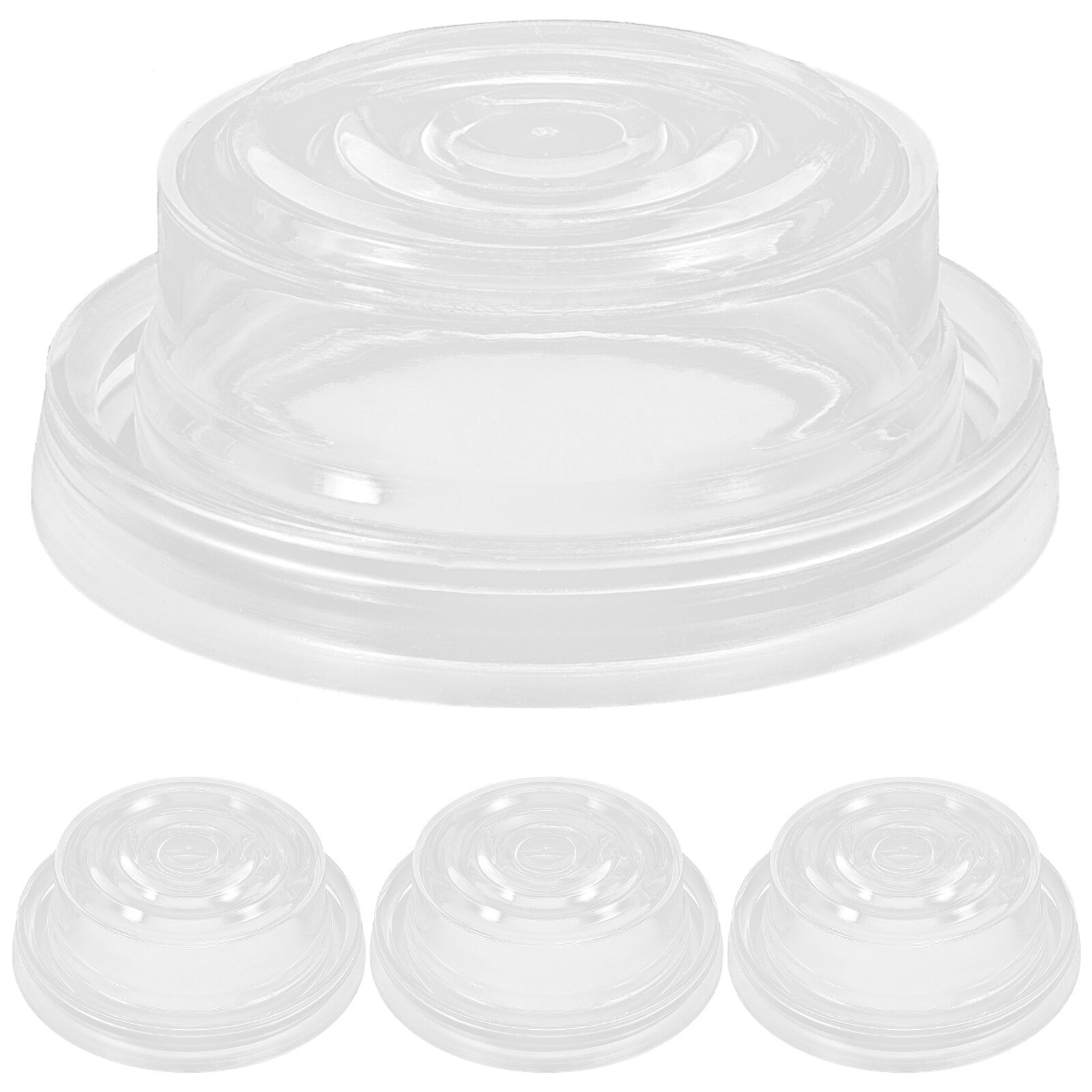 4 Pcs Silicone Electric Trumpet Accessories Cylinder Vacuum Silica Gel Supplies Trumpet