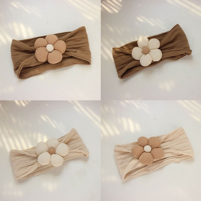 Toddler Headwear Floral Hair Band with Design Infant Hair Accessory Flower Element Headband for Baby Girls