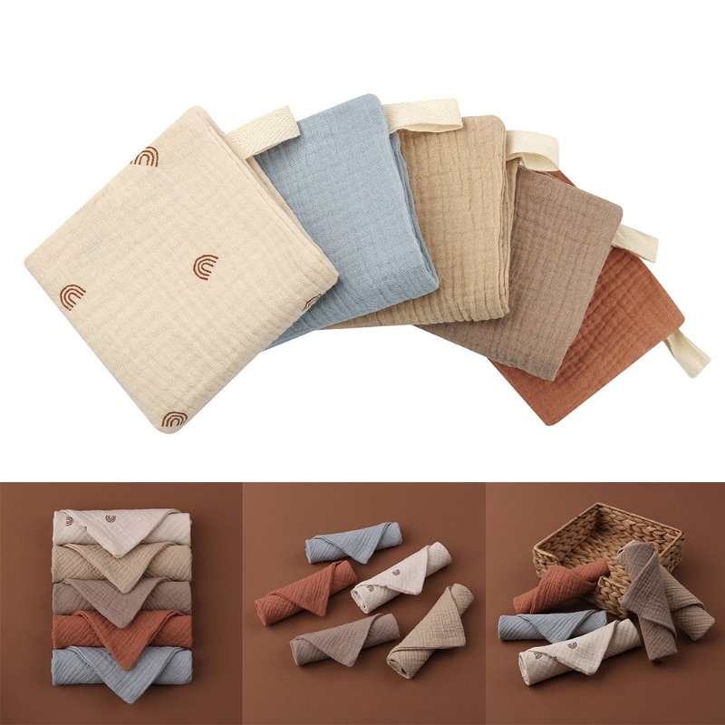 Comfortable Toddler Feeding Towel Soft Cotton Saliva Towel Feeding Burp Cloth