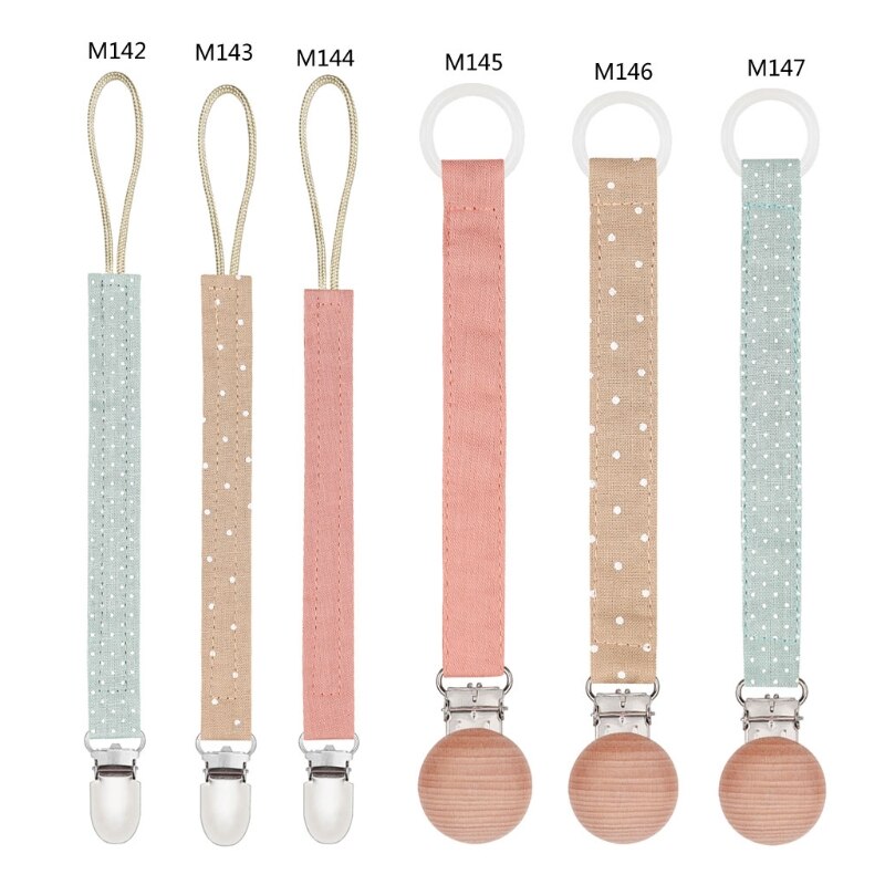 Pacifier Clip Holder Teething Cotton Linen for Baby Girls Shower Gift for Boy and Girl Rope for Christmas Birthday