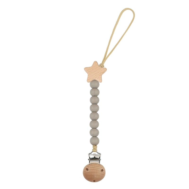 Pacifier Teether Clip Anti-Lost Bead Chain Nursing Soother Holder Baby Xmas Gift