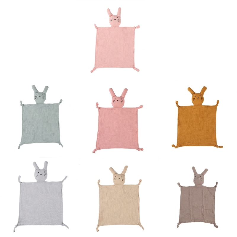 Baby Security Blanket Soothe Appease Towel Soft Cotton Gauze Animal for Cat for DOLL Teething Bib Infants Comfort Toy Wholesale