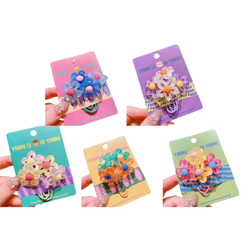 2Pcs Girls Flower Headband Little Child Elastic Hairband Girl Hair Accessories Wholesale
