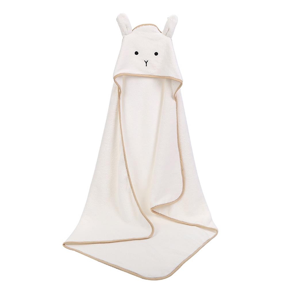 Baby Bath Towel Personal Care Accessory Lovely Boys Girls Body Washing Cloth Hooded Shower Towels Festival Gift White
