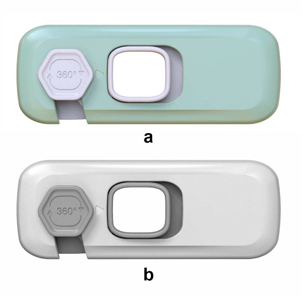 5 Pieces Self-Adhesive Cabinet Locks Baby Door Locking Supplies Cupboard Anti-Clamping Latches Gadgets Accessories