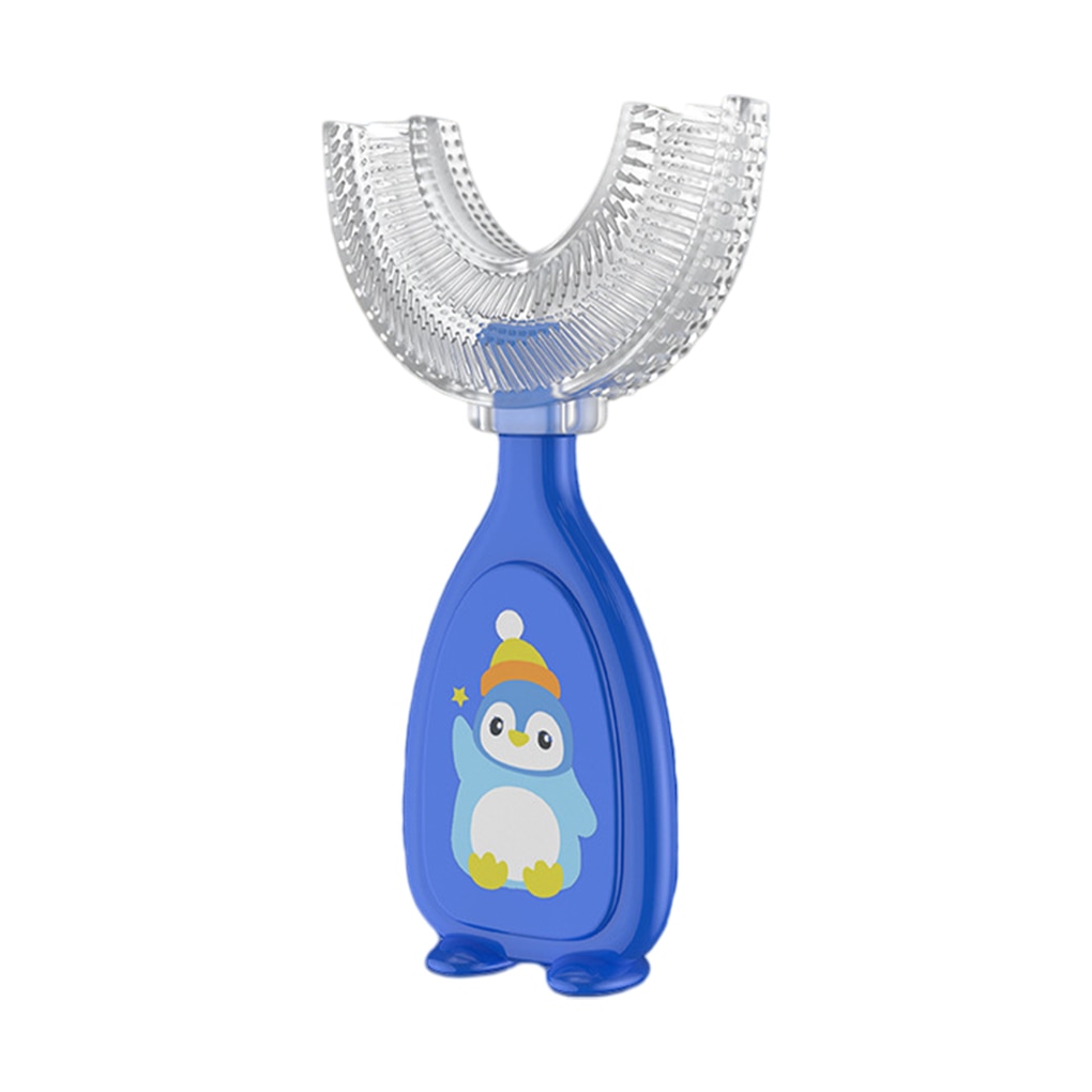 Silicone Handheld U-Shaped Toothbrush Baby Teeth Cleaning Training Sensory All Rounded Teethers Gadget Supplies