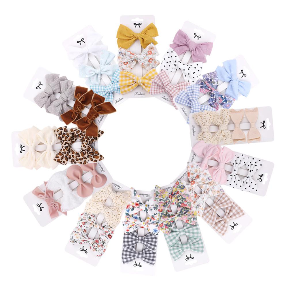 3/4/5pcs Set Children's Bow Hairpin Princess Sweet Cute Printing Hair Clips Bangs Clip Baby Barrettes Kids Hair Accessories