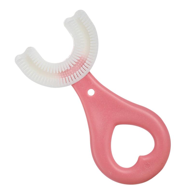 Children U Shape Toothbrush Safe Soft Rounded Kids Toothbrush 360Oral Teeth Cleaning Toddler Toothbrush 2 Types Manual Training