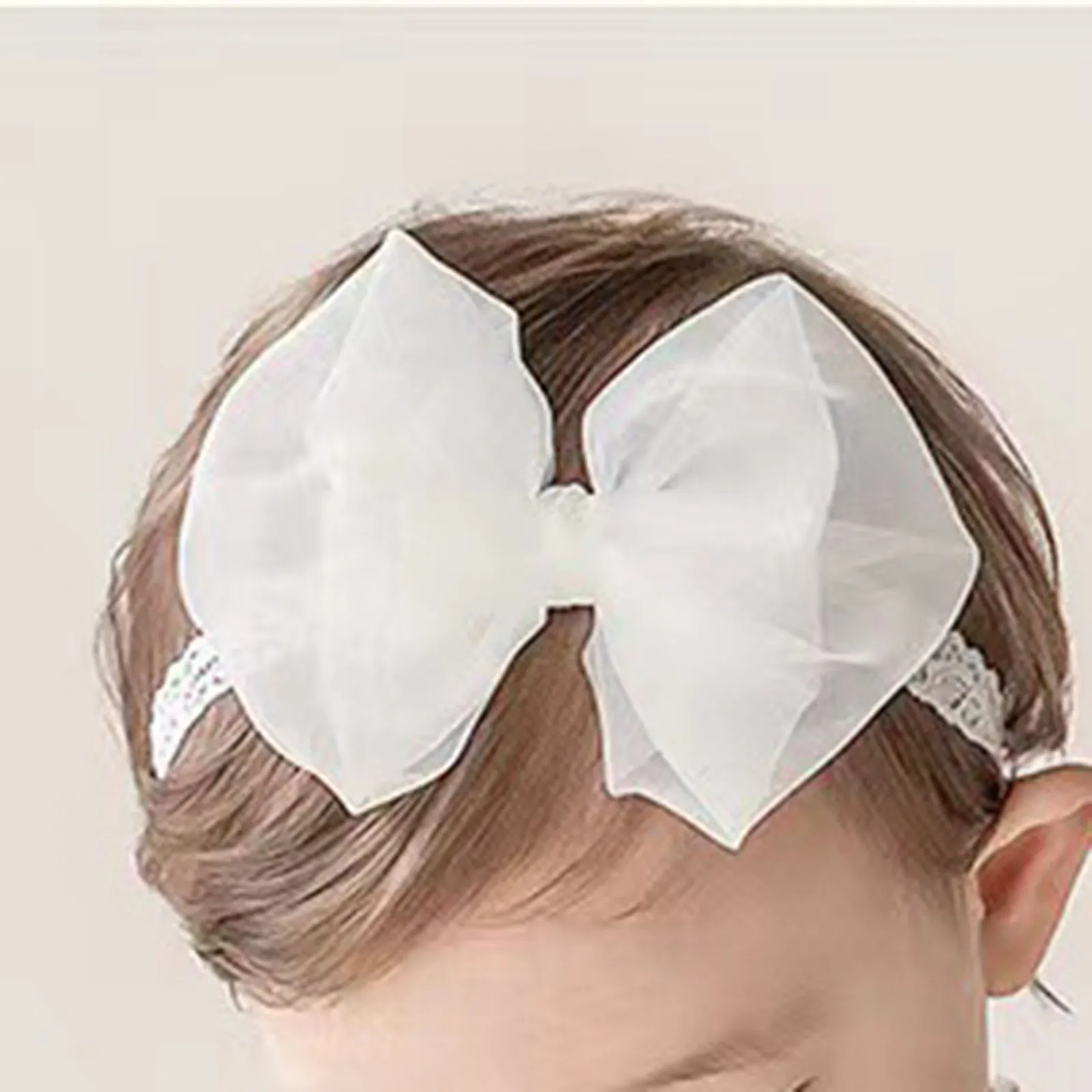 Mildsown Toddler Baby Girls Baptism Headbands Elastic Lace Headbands Bows Flowers Fashion Hairbands for Infants