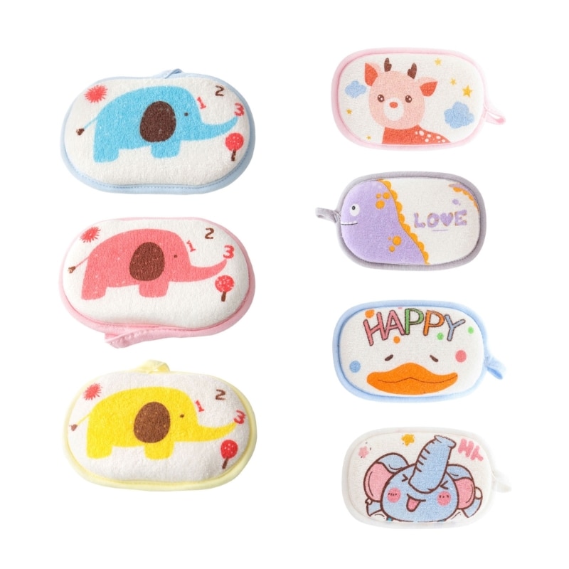 Skin Protective Natural Bath Sponge Cartoon Soft Shower Sponge Baby Shower Gift