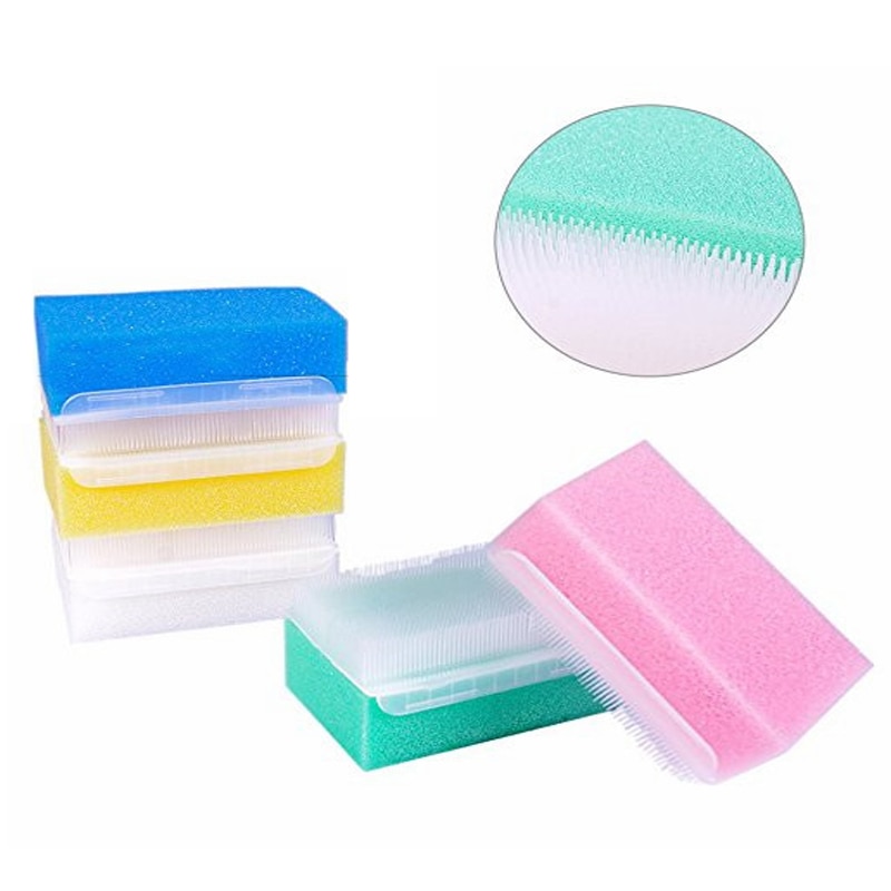 Children Sensory Brush Baby Bath Sponge Brush Surgical Hands Denture Cleaning Brush Sterile Sponge Scrub Bristle Brush 5pcs