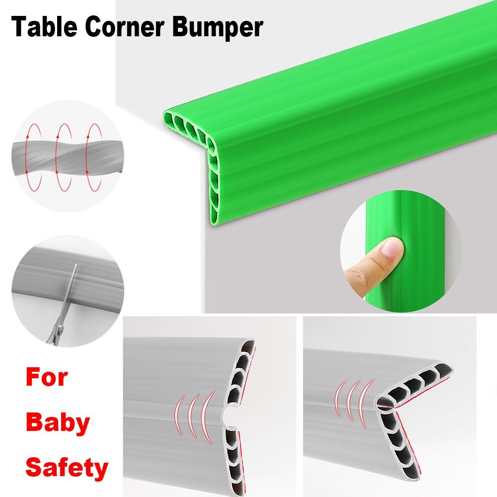 Self Adhesive Kindergarten Baby Safety Table Edge Guard Desk Bumper Protection Strip Furniture Corner Protector