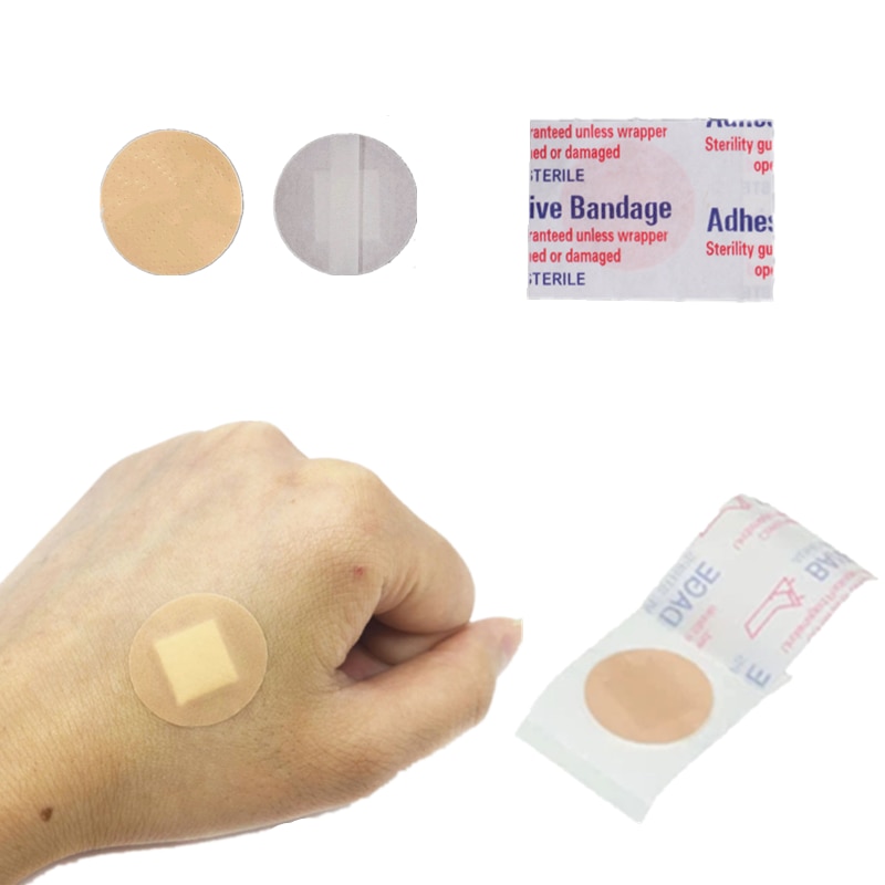 50pcs/set PE Circle Band Aid Vaccination Skin Patches Round Shape Wound Plaster Hemostasis Adhesive Bandages Diameter 22mm