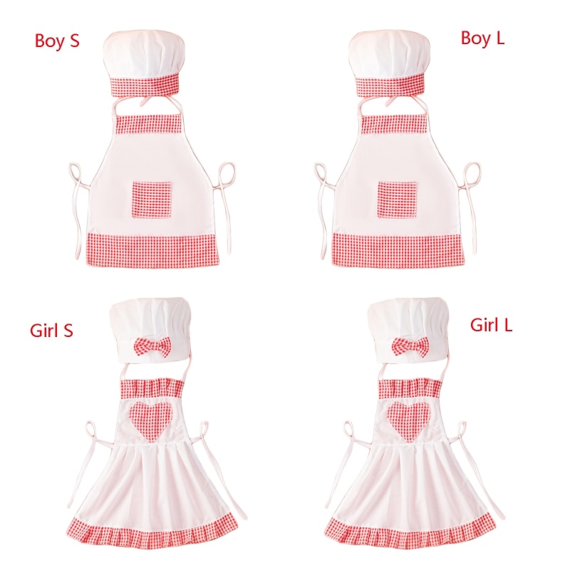 Newborn Chef Costume Photoshooting Clothes Hat Apron Baby Photoshooting Clothes
