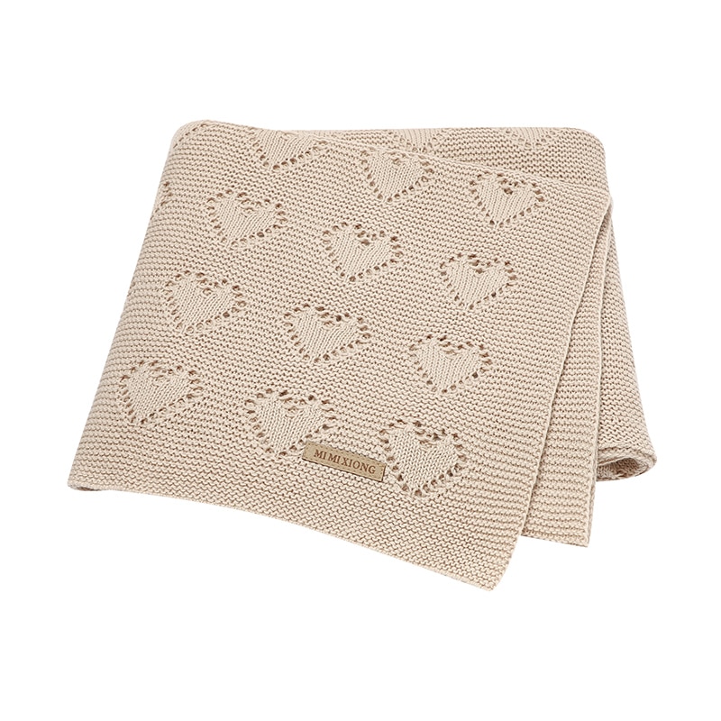 Baby Blankets Soft Reversible Knitted Newborn Boys & Girls Cotton Stroller Bassinet Bedding Cradle Quilts Toddler Kids Throw