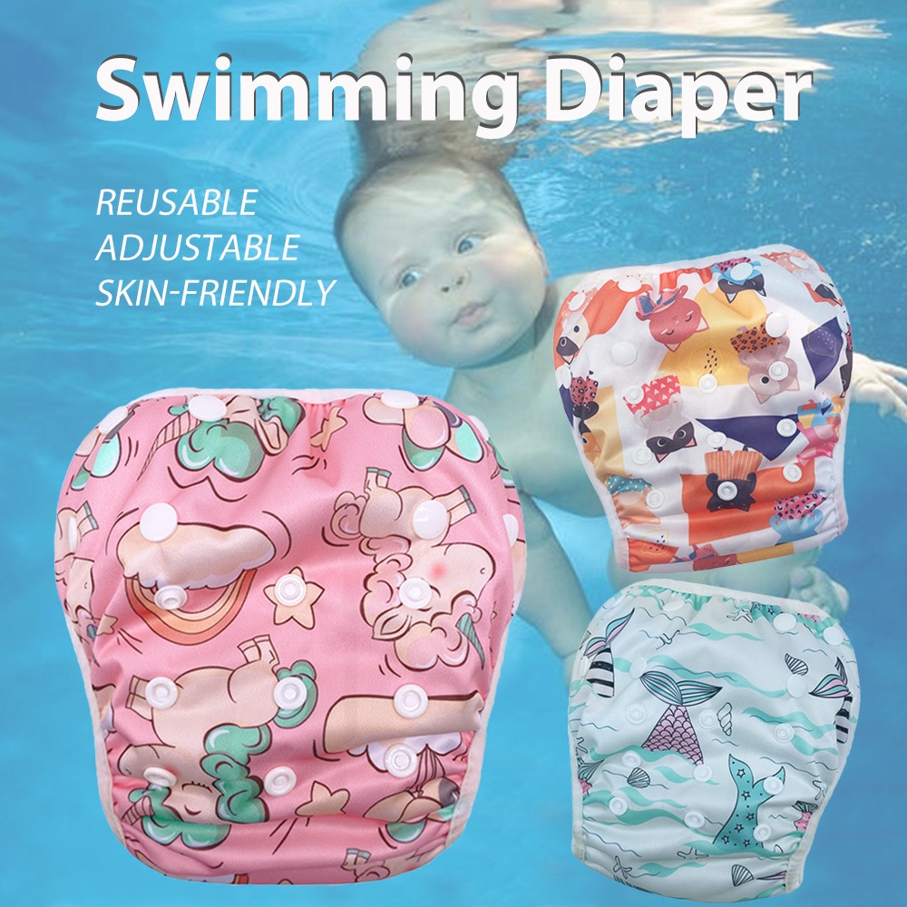 3PCS Swimming Diapers for Infants Baby Cloth Diaper Swimsuit Baby Swim Suit Children Swimwear Swimming Trunks
