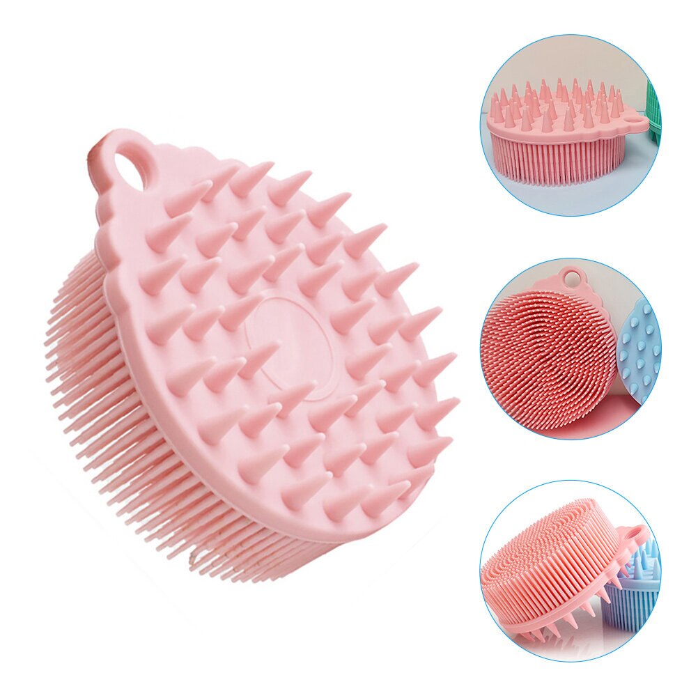Scrub Children Bath Brush Shower Body Cleaning Bathing Scrubber Silicone Home Tools Baby Head Showering