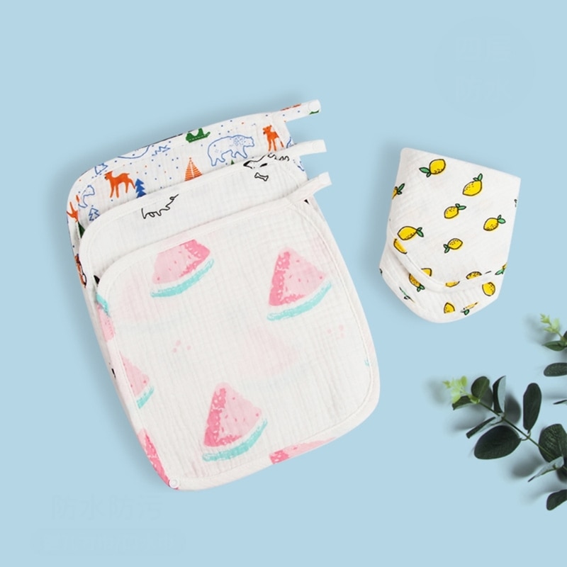 Baby Square Bibs Newborn Drooling Bibs Face Cloth Super Absorbent Eating Bib