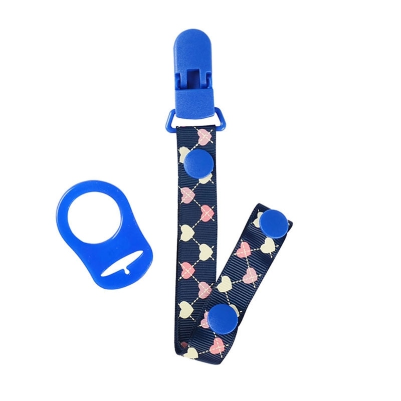 Baby Pacifier Clip Chain Chewable Pacifier Strap with Fun & Attractive Heart Designing Pacifier Clip Rope Shower Gift