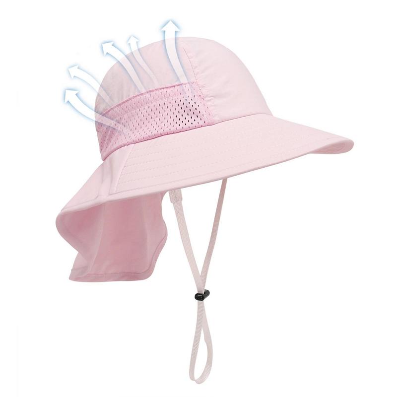 Summer Hat UPF 50 Sunshade 360 Degree All-Round Protection Caps Wide Brim Neck Cover Design Sunhat Summer Accessories