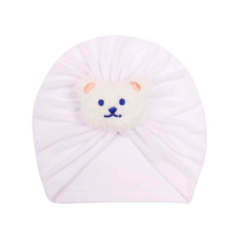 Baby Turban Lovely Bear Pattern Newborn Hospital Hat Cotton Toddler Nursery Beanie Headwrap Newborn Birthday Present