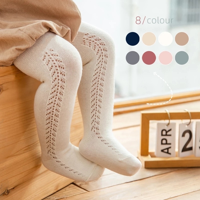 Spain Girls Stocking 2023 Spring Summer Tight for Toddler Baby Hollow Infant Ribbed Tights 1 2 3 4 5 Children Babies Pantyhose