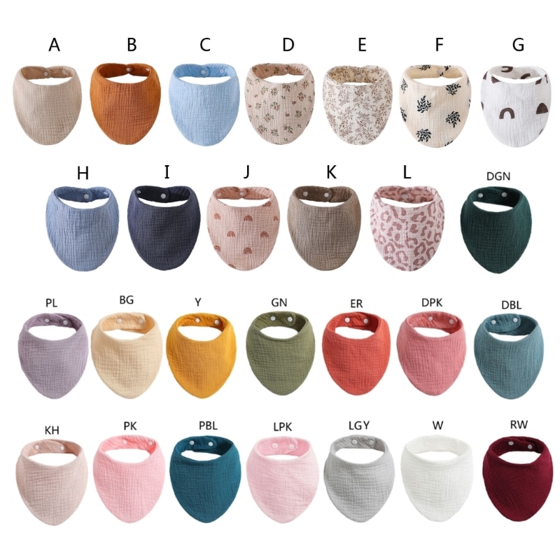 Baby Infants Feeding Bibs Soft Cotton Bandana Saliva Towel Toddler for TRIANGLE Drool Scarf Newborn Burp Drop shipping