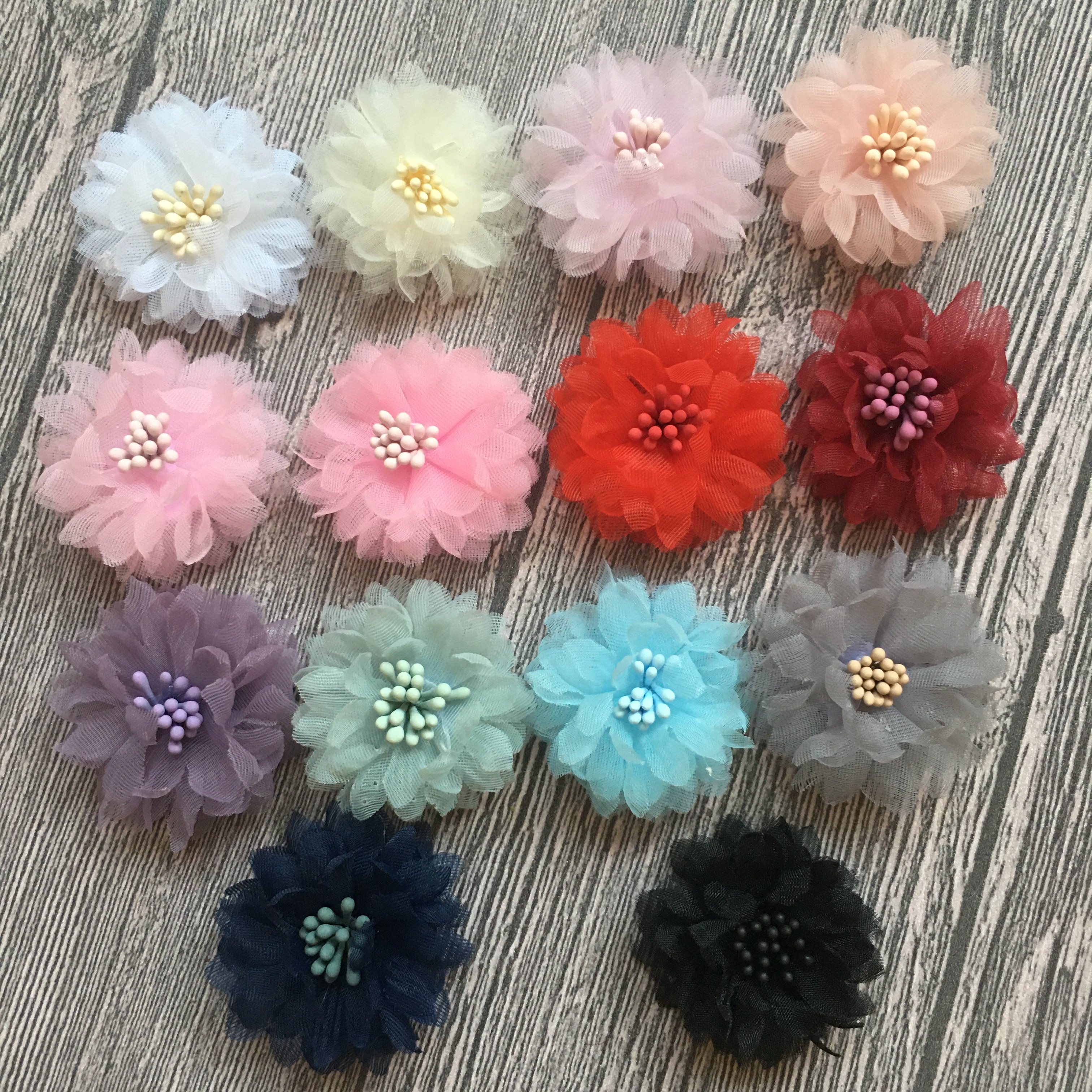 Bulk 10pcs/Lot Mini 1.6" Fashion Silk Daisy Flower With Steman For Dress Wedding Home Decoration Pets DIY Accessories
