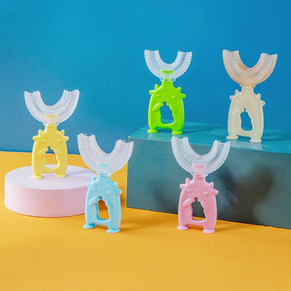 Tooth Decay Prevention Food Grade Fits Gums Children Teeth Brush U Shape Toothbrush Baby Toothbrush Oral Care Tools