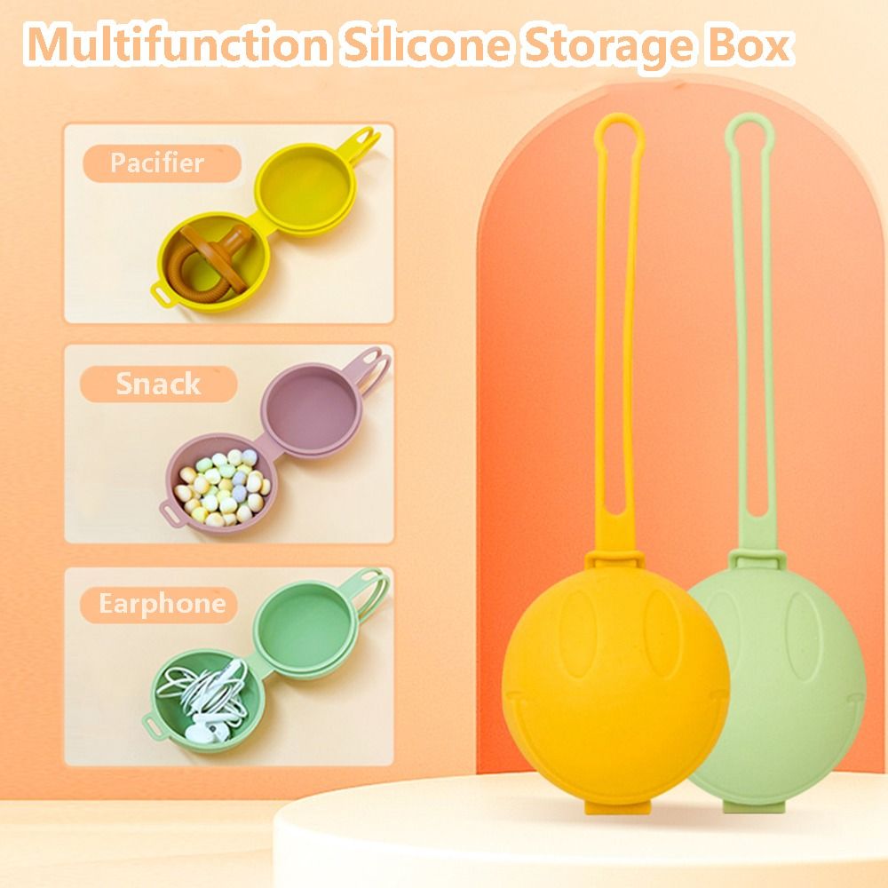 Baby Pacifier Holder Food Grade Silicone Infant Portable Hanging Soother Container Box Nipple Storage Box Baby Stuff