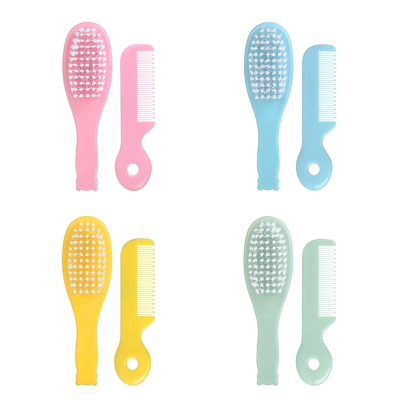 Infant Bristle Brush Baby Hair Styling Comb Toddlers Hair Brush Head Massager GXMB