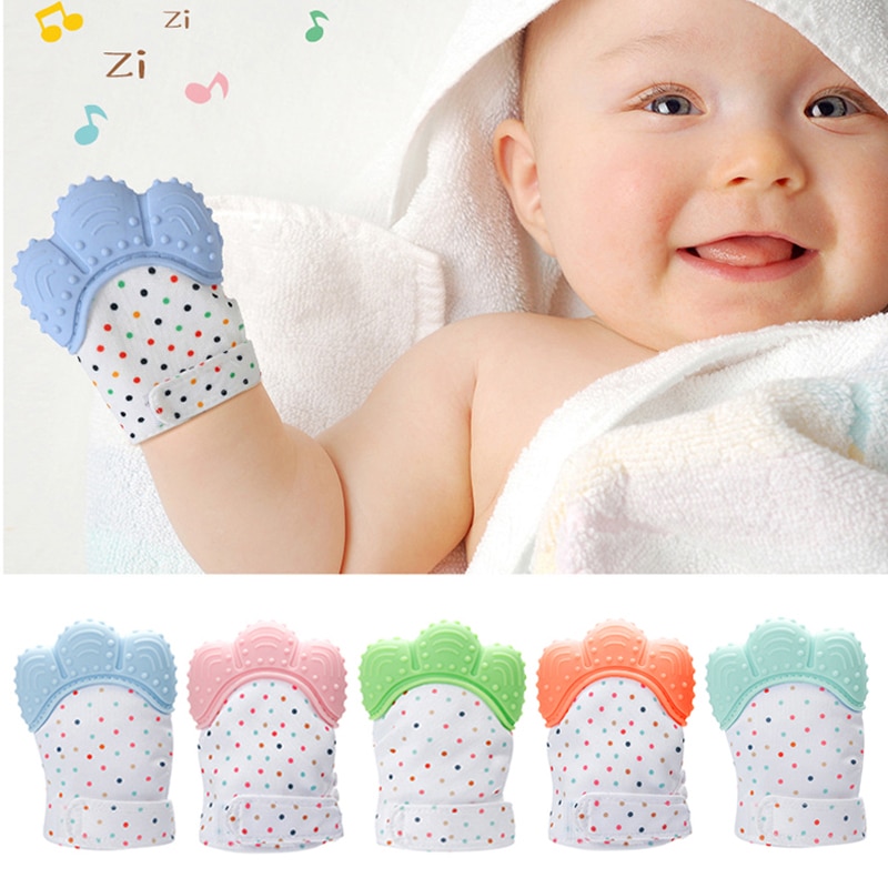 Cartoon Baby Teether Gloves Pacifier Kids Teething Silicone Baby Dental Care Anti-eating Hand Teether Infant Accessories TSF#